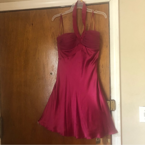 Max&Cleo Valentines Party Cocktail Dress Womens SZ 2 Fit & Flare Dress Raspberry - Picture 3 of 7